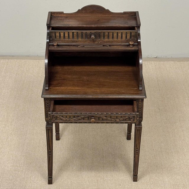 19th Century French Louis XVI Fruitwood Cylinder Cabinet ~ Nightstand For Sale - Image 15 of 18
