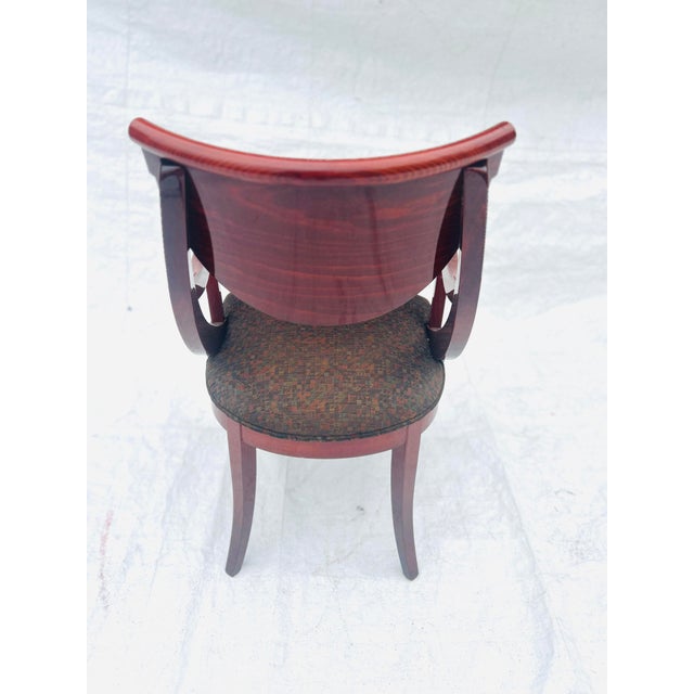 Contemporary Hollywood Recency Style Lacquered Wood Italian Attributed to Pietro Costantini Arm Chair For Sale In New York - Image 6 of 10