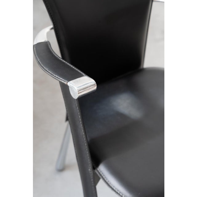 Italian Leather Armchair from Stine Line, 1990s For Sale - Image 9 of 12