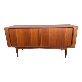 Danish Modern Tambour Door Teak Credenza by Bernhard, Peterson & Son For Sale