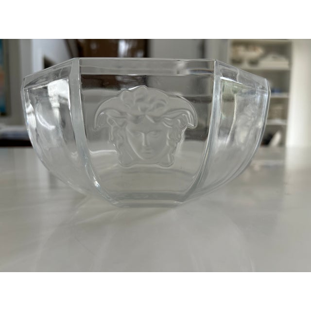 2000 - 2009 Versace Rosenthal Medusa Clear Bowl For Sale - Image 5 of 6