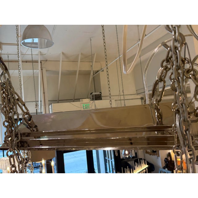 William Sonoma Metropolitan Linear Glass Rod Chandelier For Sale - Image 9 of 12