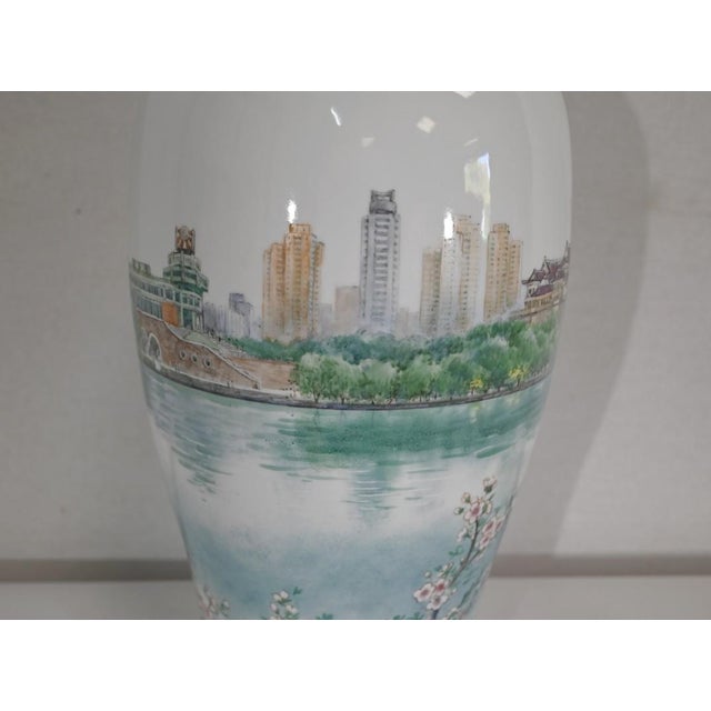 Blue Large Japanese Porcelain Vase, 1950s For Sale - Image 8 of 18