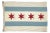 Small Sewn Linen Flag of Chicago, Vintage Style, New For Sale