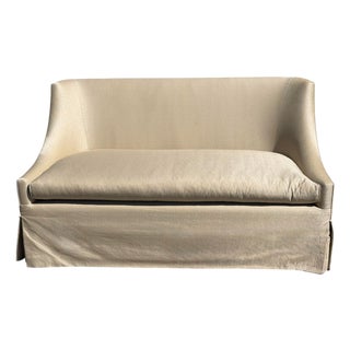 Art Deco Sally Sirkin Lewis for J. Robert Scott Spoon Back Sofa For Sale