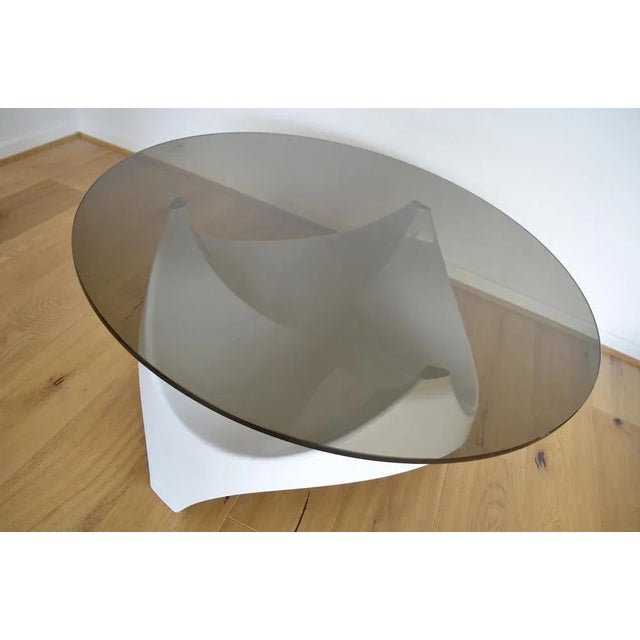 Mid-Century Modern Smoked Glass Coffee Table from Opal Möbel, 1960s For Sale - Image 3 of 8