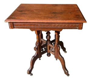 Late 1800s Eastlake Style Side Table. .