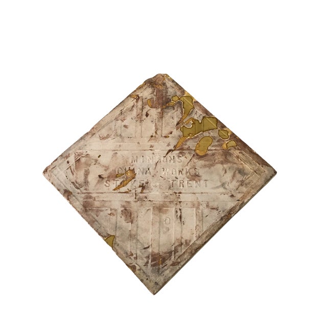 English Antique 19th Century Tile Bird on Branch Mintons Stoke Trent For Sale - Image 3 of 4