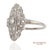 Contemporary Vintage Platinum (950) Natural Diamond Old Cut Ring, Size 8 For Sale - Image 3 of 13