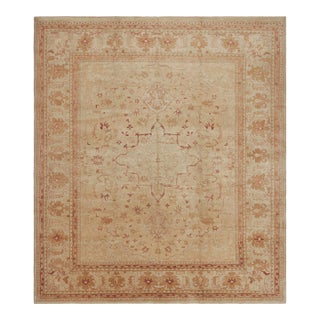 Classic Oushak Style Rug in Gold & Maroon Floral Pattern by Rug & Kilim For Sale