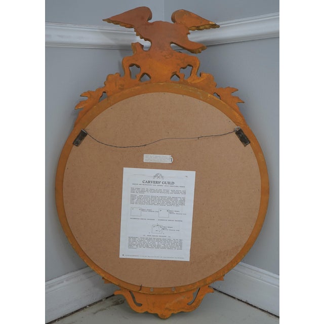 Carvers Guild Gold Federal Style Bulls Eye Mirror For Sale - Image 11 of 12