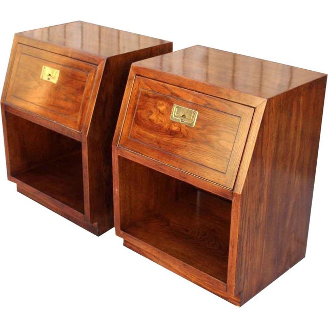 Henredon Scene One Campaign Nightstands — a Pair Chairish