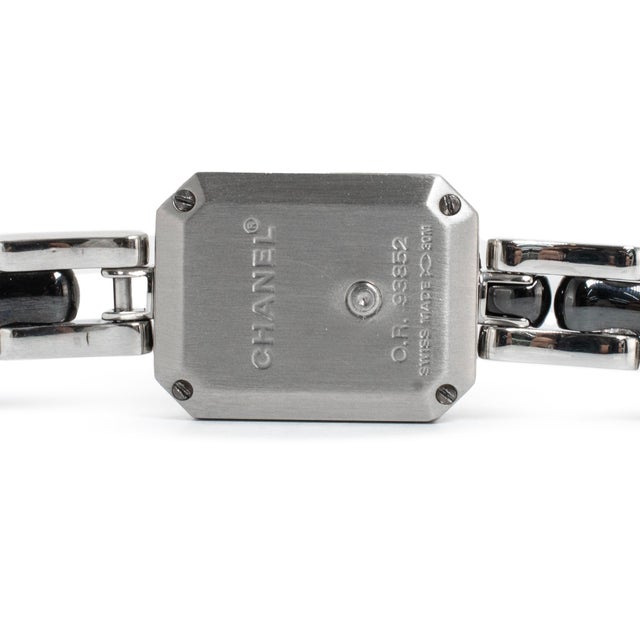 Chanel Premiere 19.7mm Ceramic H2163 Diamond Bezel Black Ceramic and Steel Watch For Sale In Houston - Image 6 of 9