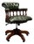 English Green Chesterfield Desk Chair For Sale