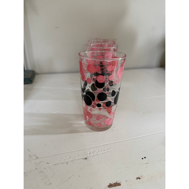 Glass Vintage 1950s Hazel-Atlas "Atomic" Tallboy Tumbler Glasses - Set of 4 For Sale - Image 7 of 11