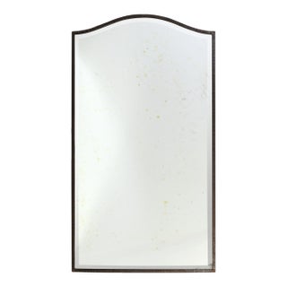 Paul Ferrante Style Modern Textured Frame Floor Mirror With Beveled Glass For Sale