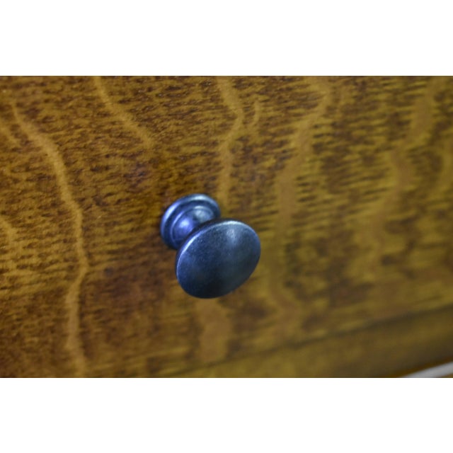 Mission / Arts and Crafts Solid Quarter Sawn Oak Cabinet - Micheal Cherry For Sale - Image 14 of 17