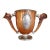 Antique Copper Poultry Trophy With Deer Antler Handles For Sale