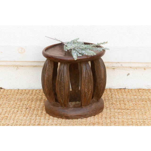 Brown Antique Rustic Minimalist Lobi Stool For Sale - Image 8 of 8