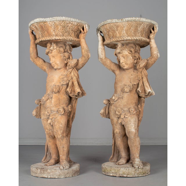 French Garden Statue Planters a Pair Chairish