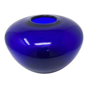 Blenko Sapphire Blue Glass Vessel