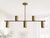 Contemporary Handcrafted Solid Brass Linear 5 Light Chandelier, Industrial Brass Chandelier, Ceiling Light Fixture, Dining Room Lighting For Sale - Image 3 of 10