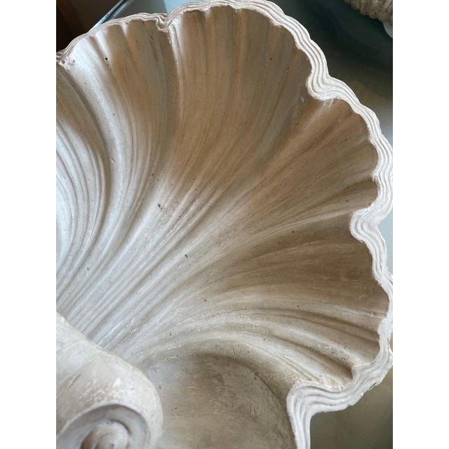1950s Plaster Shell Wall Lamp, 1950s For Sale - Image 5 of 13