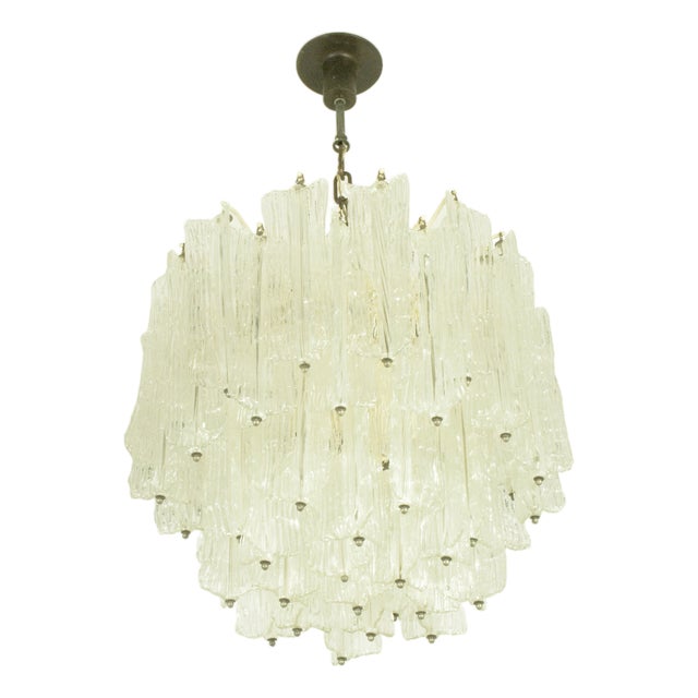 Chandelier in Murano Glass by Toni Zuccheri for Venini, 1960s For Sale