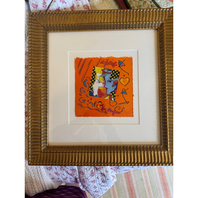 Sculpture Materials 1990s Peter Max “Looking to the Left” – Mixed Media Collage, Framed For Sale - Image 7 of 7