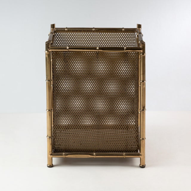 Patinated Brass Umbrella Stand, 1940s For Sale - Image 4 of 4