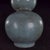Blue Vintage Chinese Ru Ware Style Gourd Vase With Metal Bound Rim For Sale - Image 8 of 9