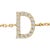 Contemporary 10K Yellow Gold Diamond Accent "D" Initial Charm and Link Bracelet For Sale - Image 3 of 6