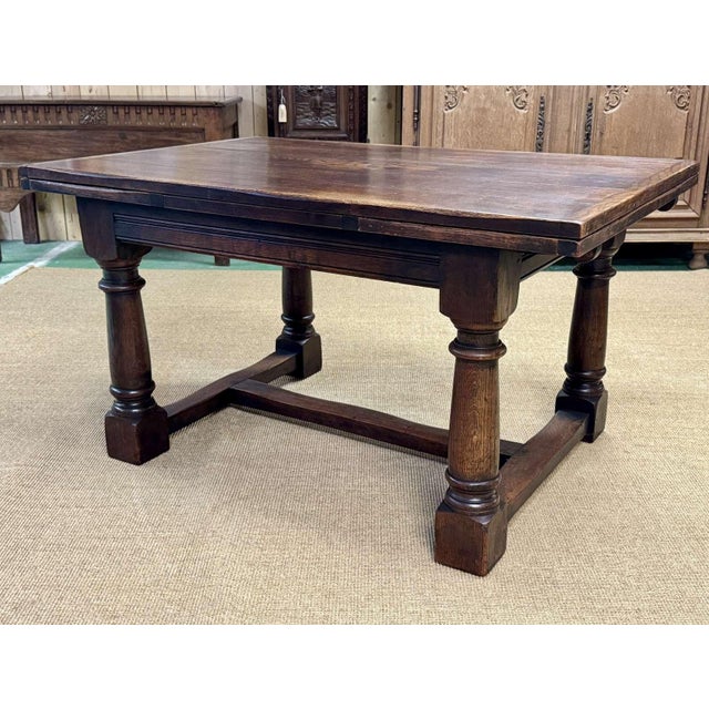 Late 19th Century English Monastery Table with Extensions in Elm and Oak For Sale - Image 16 of 18