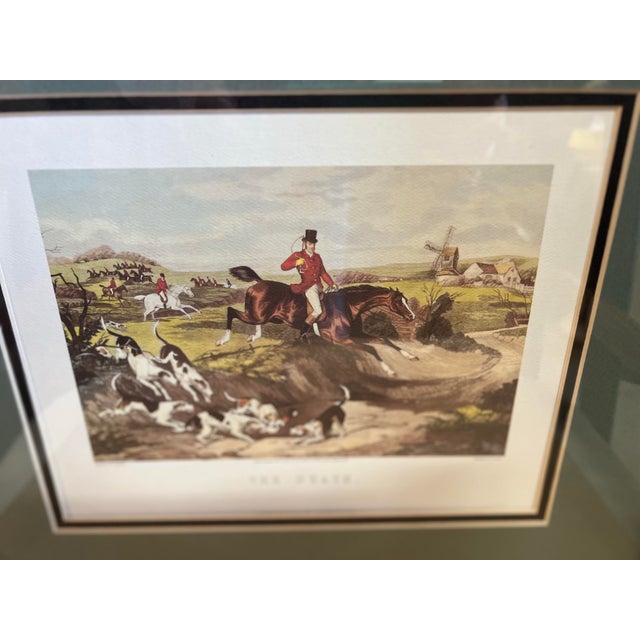 Vintage Traditional English Hunt on Horse Scene Framed Prints - Set of 2 For Sale In West Palm - Image 6 of 10