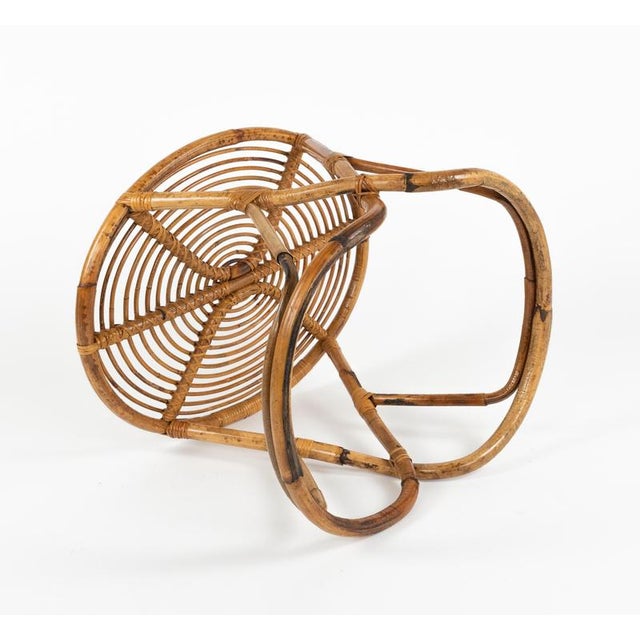 Mid-Century Modern Coffee Table in Bamboo and Rattan by Tito Agnoli, Italy, 1960s For Sale - Image 12 of 13