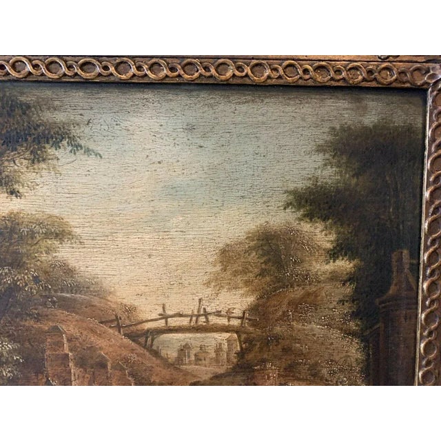 Animated Landscape, 19th Century, Oil on Oak Panel, Framed For Sale - Image 7 of 16
