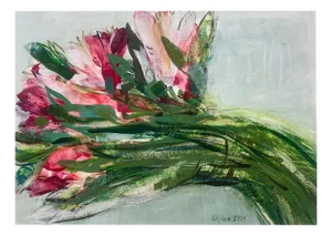 Bozena Lesiak, Tulips, Gouache on Paper, 2024