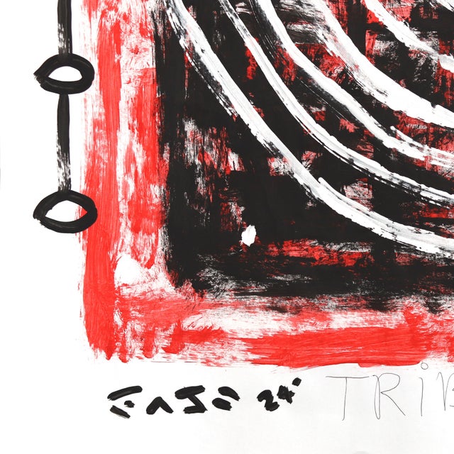 2020s Whirlpool Whisper - Original Abstract Swirl Mixed Media Artwork on Paper by Gary John For Sale - Image 5 of 5