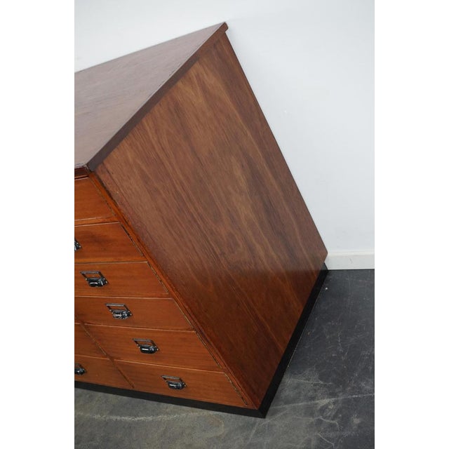 Mid-20th Century Dutch Industrial Mahogany Apothecary Cabinet For Sale - Image 14 of 18