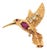 Vintage Brooch E. Wolfe and Co Signed and Numbered 18k Gold For Sale