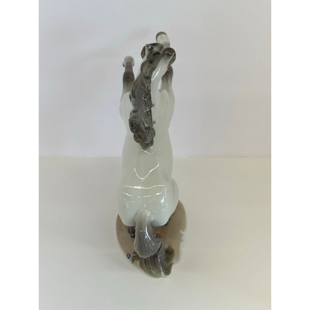 Vintage Nymphenburg Hand-Painted Porcelain Rearing Stallion Figurine Signed by August Göhring For Sale - Image 12 of 12