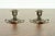 A gorgeous pair of Arts & Crafts period hand hammered copper candlesticks By Roycroft (signed with impressed orb and cross...