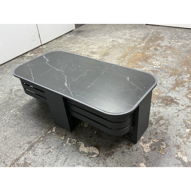 AllModern Ari Sintered Stone + Aluminum Outdoor Coffee Table For Sale In San Francisco - Image 6 of 12