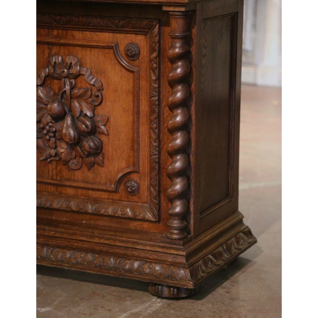 19th Century French Henri II Carved Oak Jelly With Fruit Decor