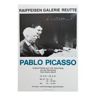 Raiffeisen Gallery Reutte Exhibition Poster in the style of Pablo Picasso, Germany, 1980s For Sale