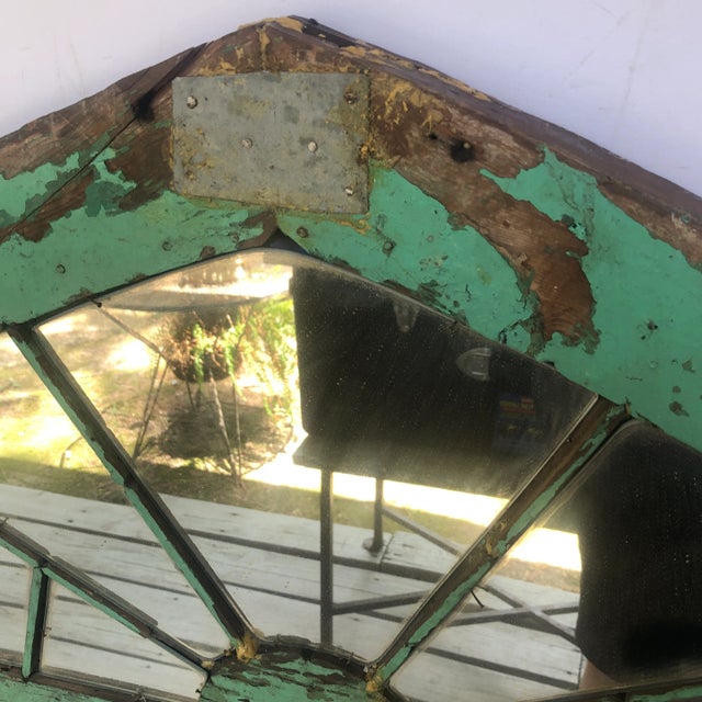1950s Arched Window Frame With Mirror For Sale - Image 4 of 13