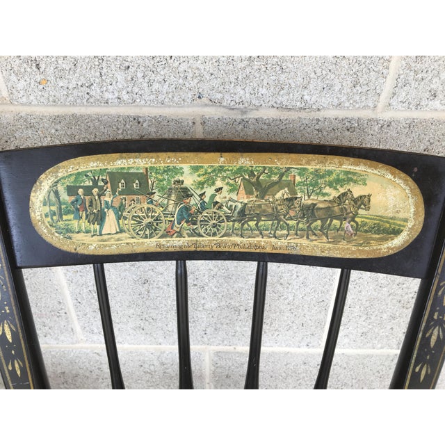 Nichols & Stone Ebonized Bicentennial Windsor Chairs Set of 4 Chairish