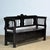 A charming bench from Hungary from around 1900. Over time, time and use, the black paint has worn away in places to the...