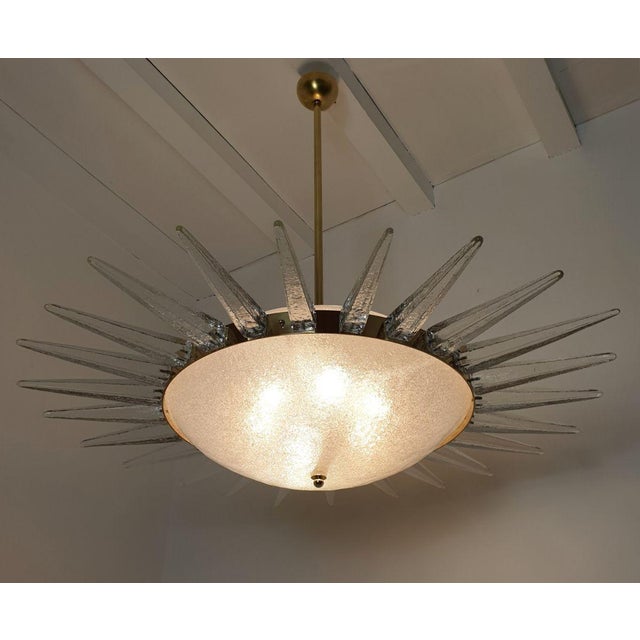 Metal Mid-Century Modern Murano Sputnik Chandelier 1970s For Sale - Image 7 of 13