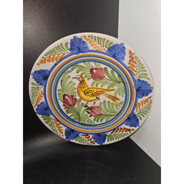 Vintage French Provincial Faience Plate, Signed "BM